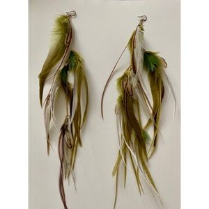 Handmade feather earrings
